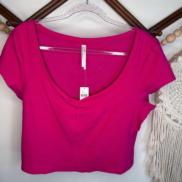 Anthropologie Tops - NEW Anthrpologie Pink Sweetheart Crop Top